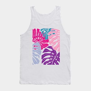 Abstract Colorful Monstera Leaves 2 Tank Top